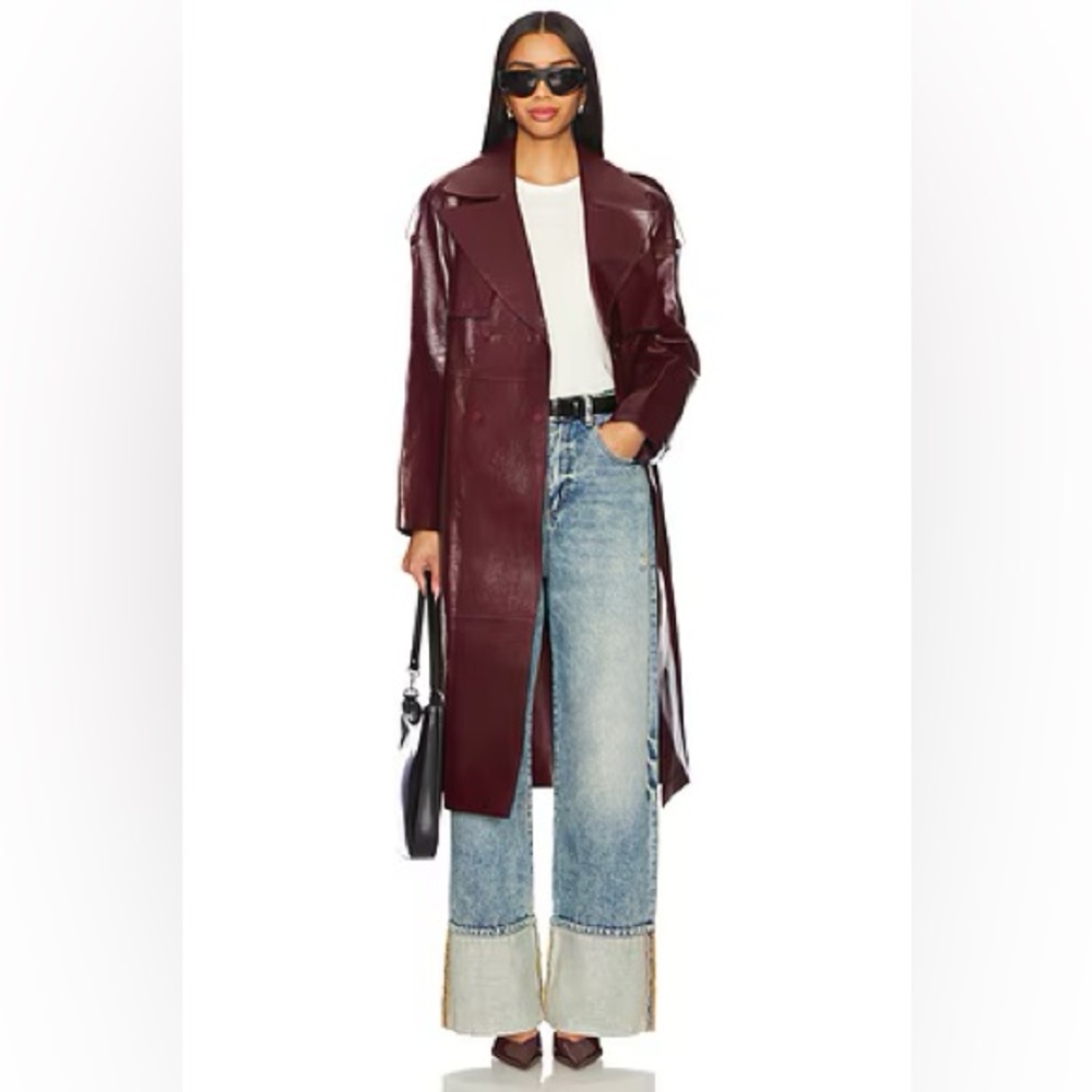 SIEDRES Dina Burgundy Leather Jacket - Picture 3 of 3
